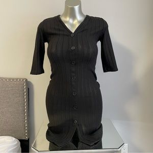 Black buttoned down Dress